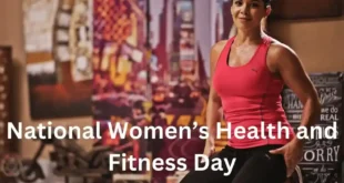 national women's health and fitness day image of an exercising woman