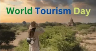 a woman visiting some place on world tourism day